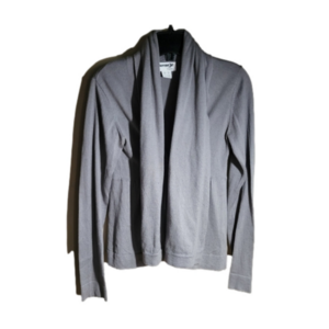 Aritzia Kensie Girl waterfall grey tie front knit cardigan cotton/silk small